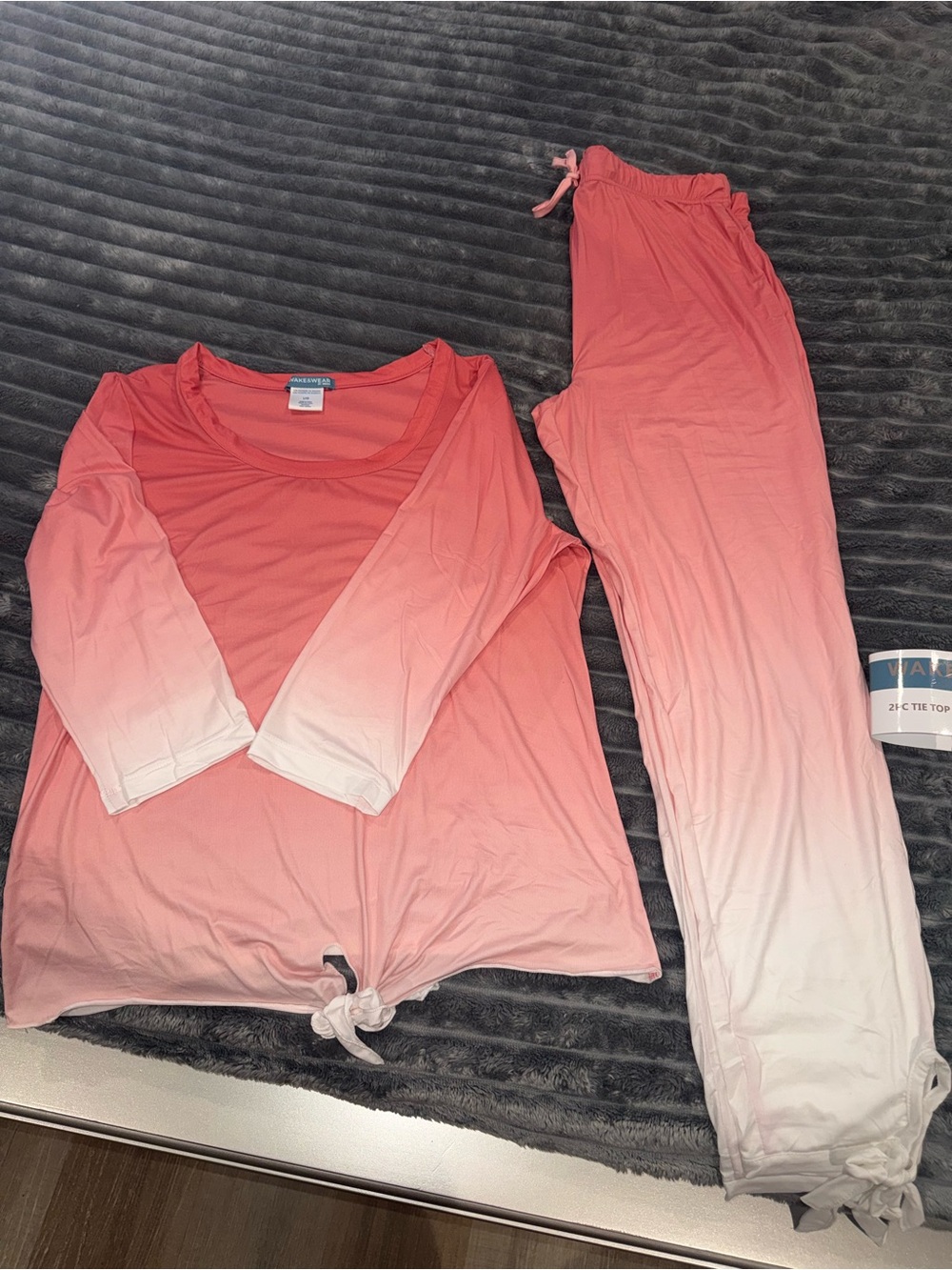 Wake & Wear Tie-Dye Lounge Set - Pink Ombre